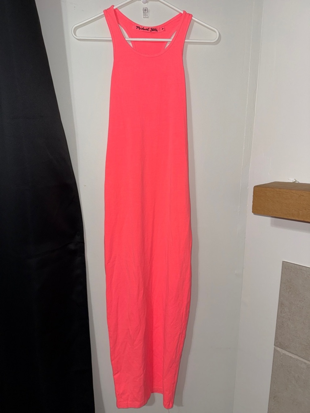 Michael Stars Neon Coral Maxi Tank Dress